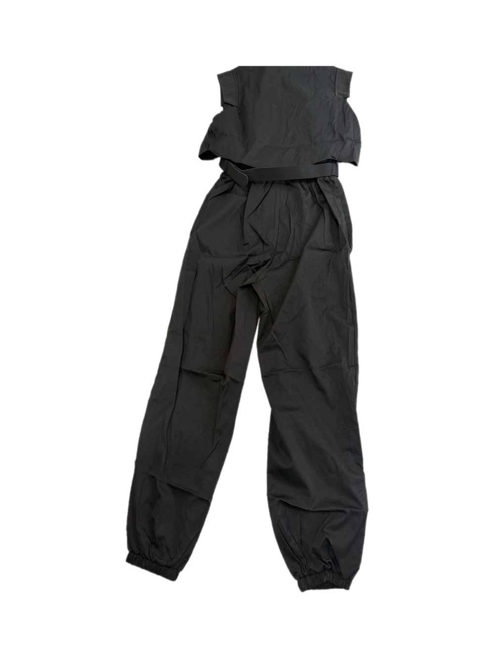 Kaylee Kollection Sleeveless Black Utility style Jumpsuit with Belt Sz S NWT - Picture 5 of 8